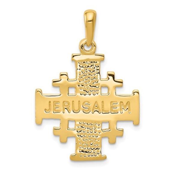 14k Gold Jerusalem Cross - Picture 3 of 4